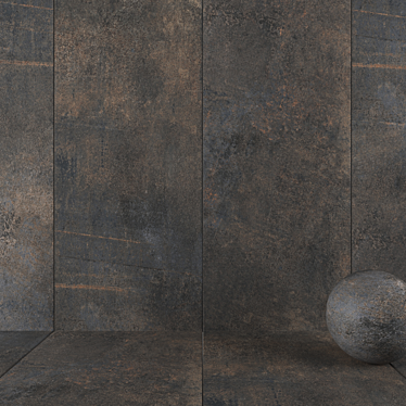 Etna Rust Stone Wall Tiles 3D model image 1 