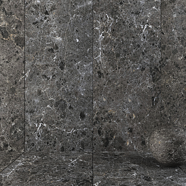 Satira Black Stone Wall Tiles 3D model image 1 