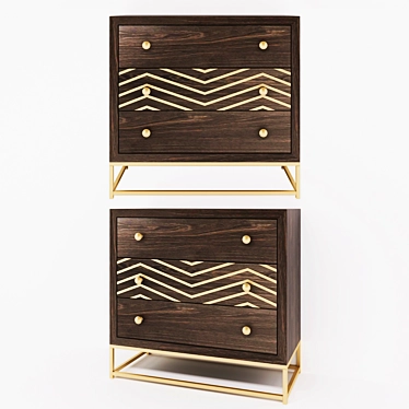 Albany Dresser: Stylish Storage Solution 3D model image 1 