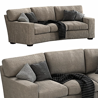 Title: Arhaus Brentwood Square Wedge Sofa 3D model image 1 