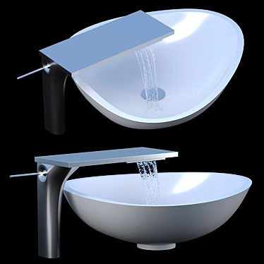 Axor Massaud Faucet + Wash Bowl Set 3D model image 1 