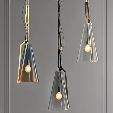 Elegant Avram Pendant Light 3D model image 1 
