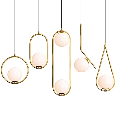 Super Exquisite Pendant Light Set "Hoop Planet 3D model image 1 