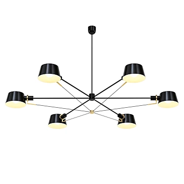 Sleek Pivot Chandelier: Brendan Ravenhill 3D model image 1 