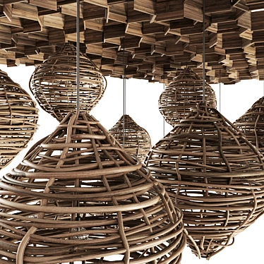 Beehive Branches Ceiling Decor 3D model image 1 