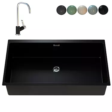 Blanco Subline 800 U: Sleek Kitchen Sink 3D model image 1 