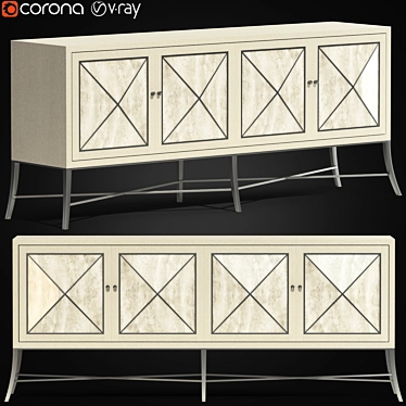 Stylish Reverie Entertainment Console 3D model image 1 