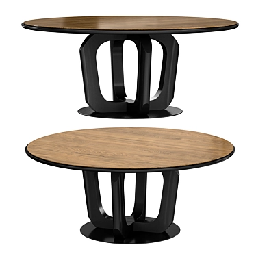 Elegant Round Dining Table 3D model image 1 