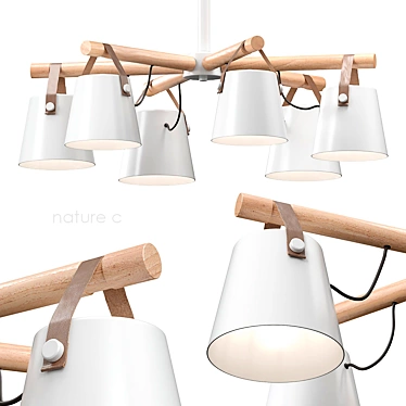 Lampatron Natura C: Elegant 8-Light Pendant 3D model image 1 