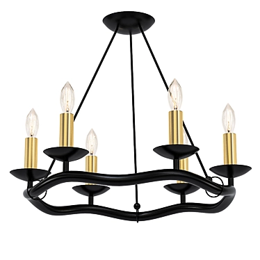 Elegant Lussole Roosevelt Pendant 3D model image 1 