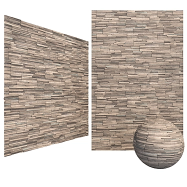 Beige Stone Wall Brick & Cobblestone: 6k High Resolution Tileable Textures 3D model image 1 