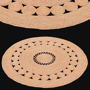 Elegant Jute Rug: H&M Home 3D model image 1 