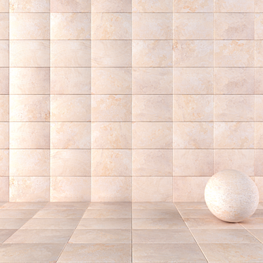 Mardin Cream Stone Wall Tiles 3D model image 1 