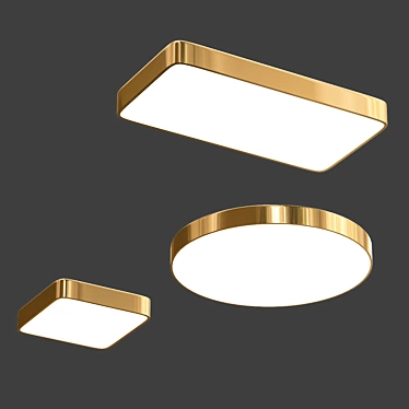 Brass Ceiling Torch: Modern Loft Style 3D model image 1 