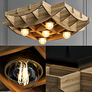 Esperia_1 - Stylish Italian 1970s Chandelier 3D model image 1 
