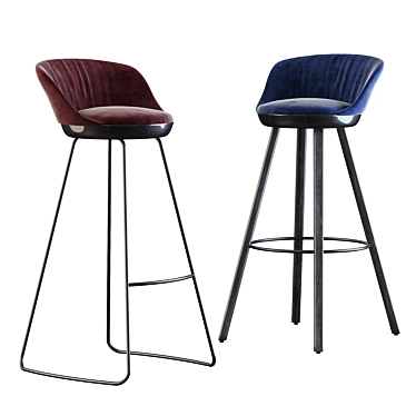 Elegant Romy Barstool: Stylish Seating Solution 3D model image 1 