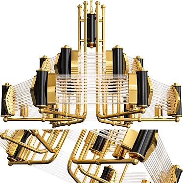 Glamorous Gatsby Chandelier 3D model image 1 