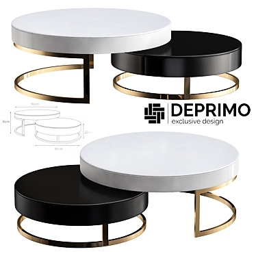 Sleek Modern Coffee Table: Deprimo AP00218 3D model image 1 