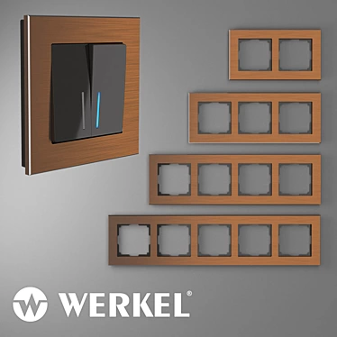 Werkel OM Brown Aluminum Frames 3D model image 1 