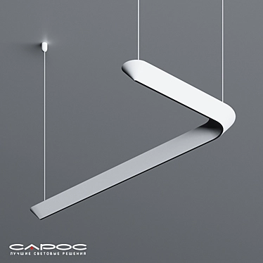 Sleek Line Pendant Lamp: Saros Iceberg-3L 3D model image 1 