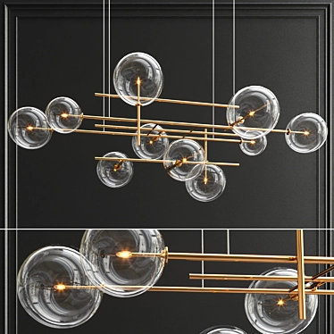 Elegant Gallotti Bolle Horizontal Pendant 3D model image 1 