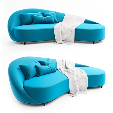 Modern Curve Sofa by Patrick Naggar 3D model image 1 