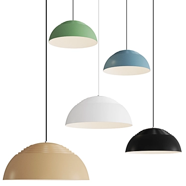 AJ Royal Pendant Lamp - Stylish Design 3D model image 1 
