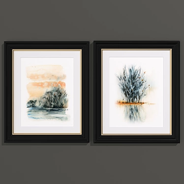 Title: Contemporary Landscape Art Collection 3D model image 1 