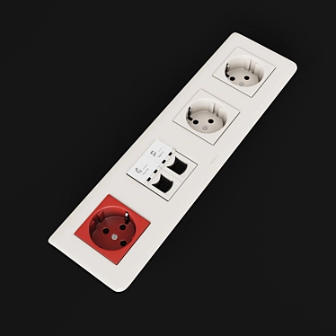 Modern Table Socket with Vray 3D model image 1 