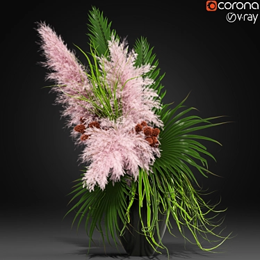 Elegant Floral Arrangement 3D model image 1 