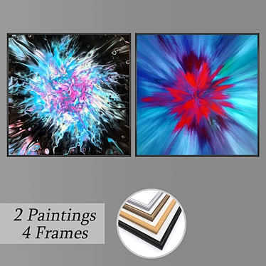 Elegant Wall Art Set 3D model image 1 