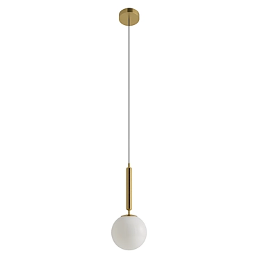 Minimalistic Gold Pendant Light 3D model image 1 