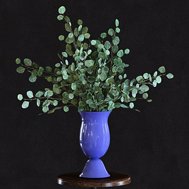 Eucalyptus Silver Dollar Faux Branch Set 3D model image 1 