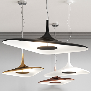 Luceplan Soleil Noir Pendant Lamp 3D model image 1 