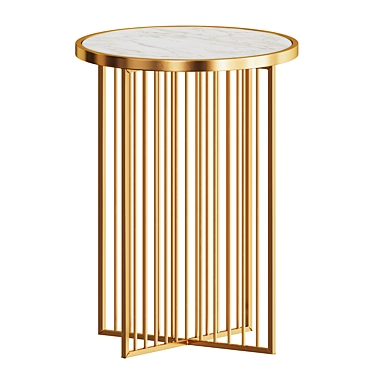 Glasar Metal and Marble Coffee Table 3D model image 1 