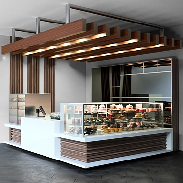 Sweet Treats: Cafe Delights Refrigerator 3D model image 1 