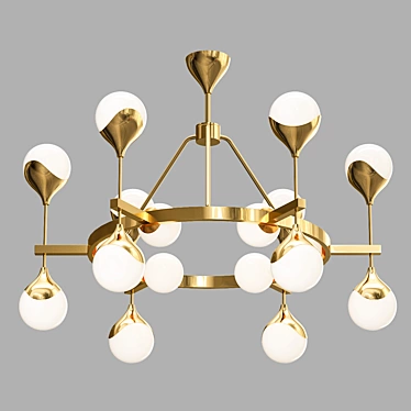 Monumental Murano Glass Chandelier 3D model image 1 