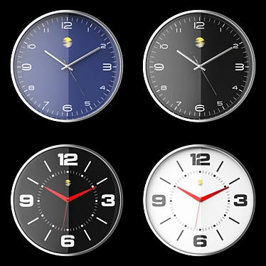 Sleek 40cm Wall Clock 3D model image 1 