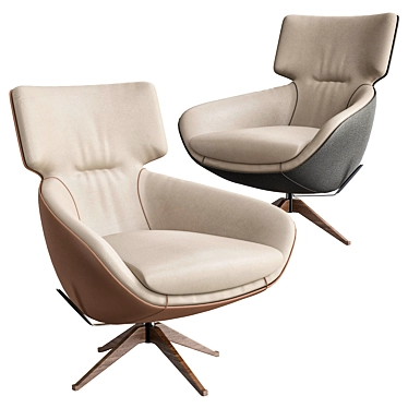 Luxurious Caruzzo Leolux Armchair 3D model image 1 