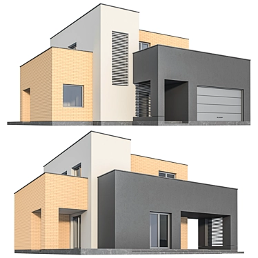 Modern House ZX74 3D model image 1 