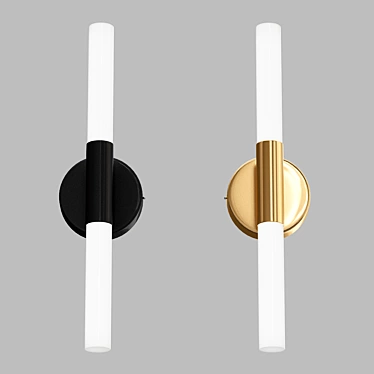 Sleek Metal Tube LED Ceiling Light 3D model image 1 