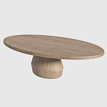 Elegant Oak Dining Table 3D model image 1 