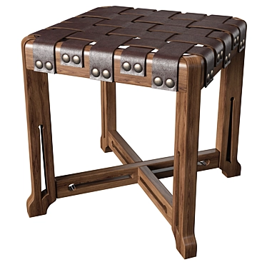 Elegant Pierced Base Stool 3D model image 1 