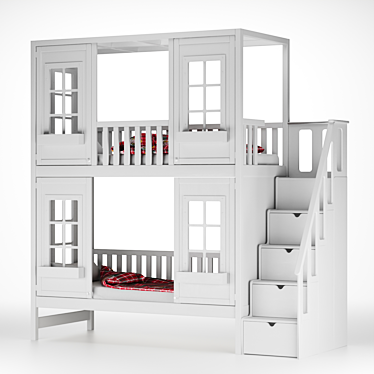 Children&#39;s bed Palazzo with a chest of drawers