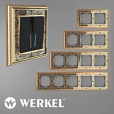 Werkel Palacio Gracia Gold/Black: Elegant Metal Frames 3D model image 1 
