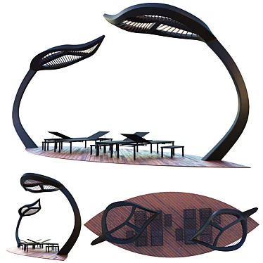 3D Pool Furniture Set: Ready for Corona Render 3D model image 1 