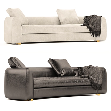 Modern Comfort Chubby Sofa 3D model image 1 