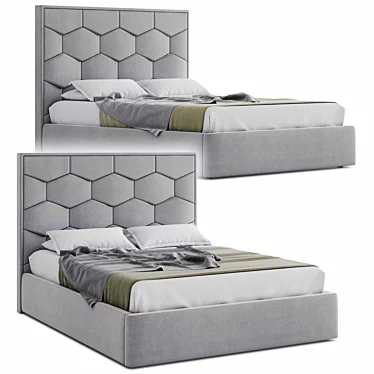 Modern Sleek Sota Bed 3D model image 1 