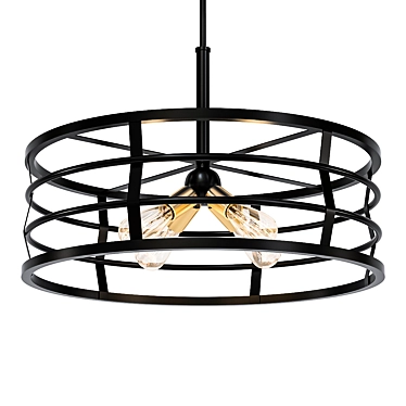 Remix Black Pendant Lights 3D model image 1 