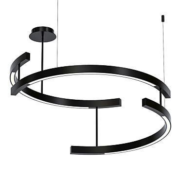 Minimalistic Black Round Pendant Light by MAYTONI 3D model image 1 